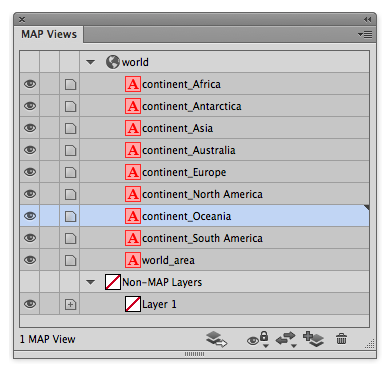 MAPView panel with the Split Layers