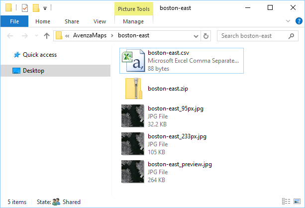 avenzamaps-exportfolder